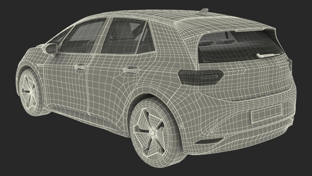 Electric Car Hatchback 3D