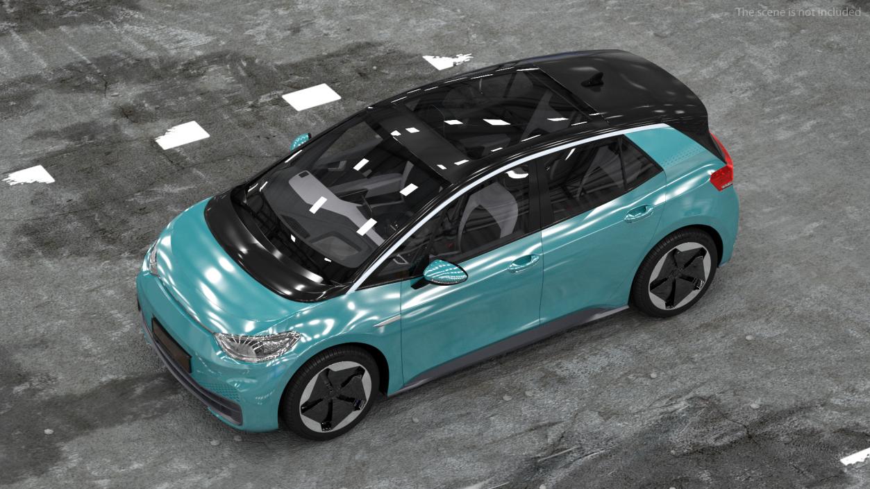 Electric Car Hatchback 3D