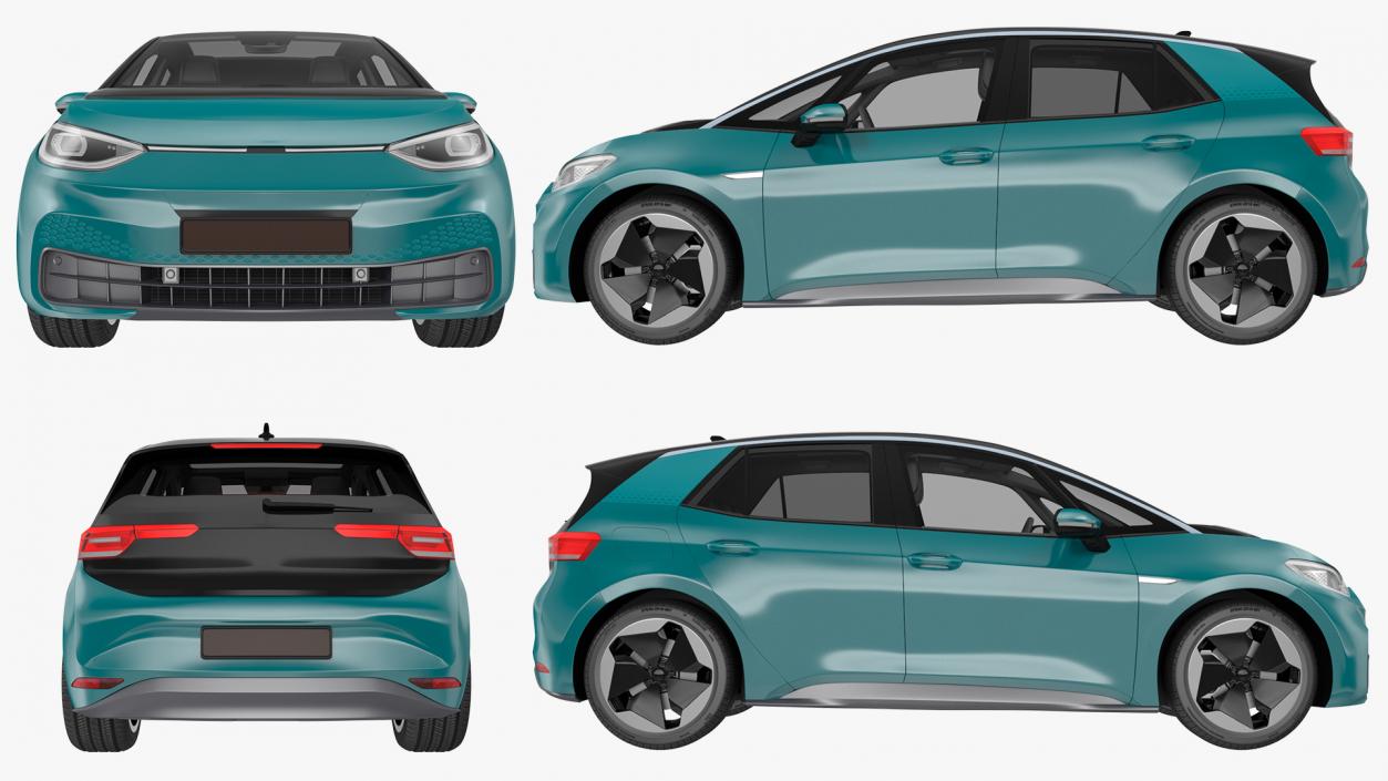 Electric Car Hatchback 3D