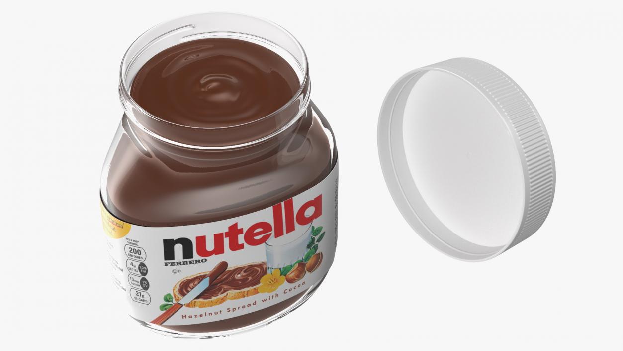 3D Nutella Hazelnut Spread model