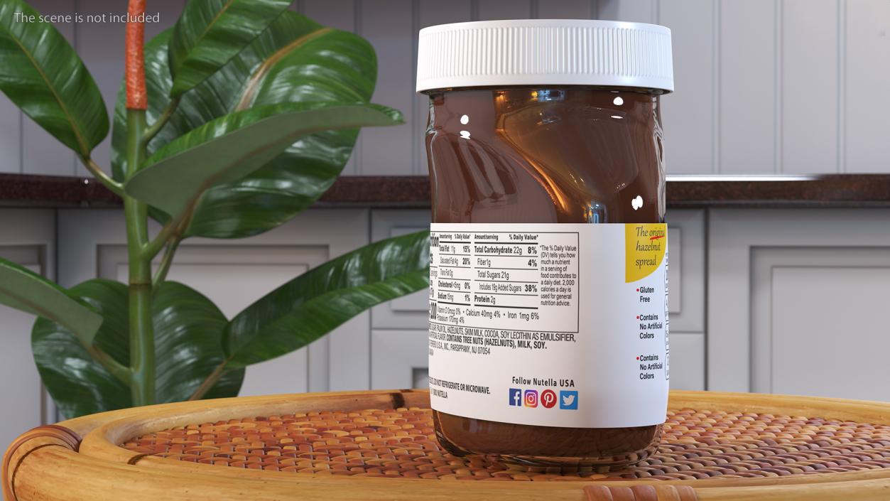 3D Nutella Hazelnut Spread model