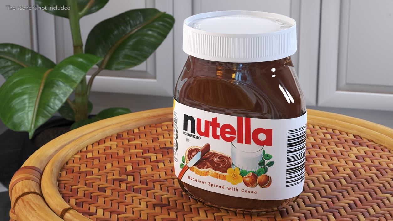 3D Nutella Hazelnut Spread model