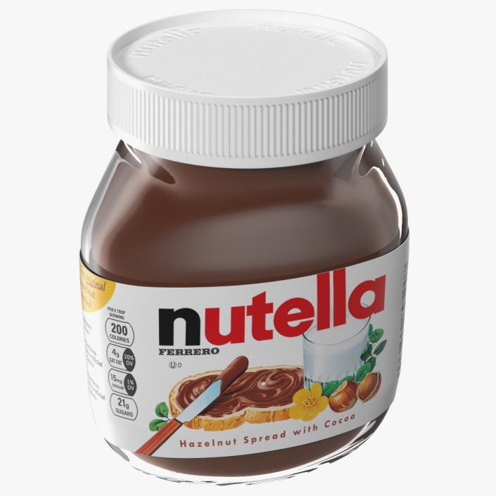 3D Nutella Hazelnut Spread model