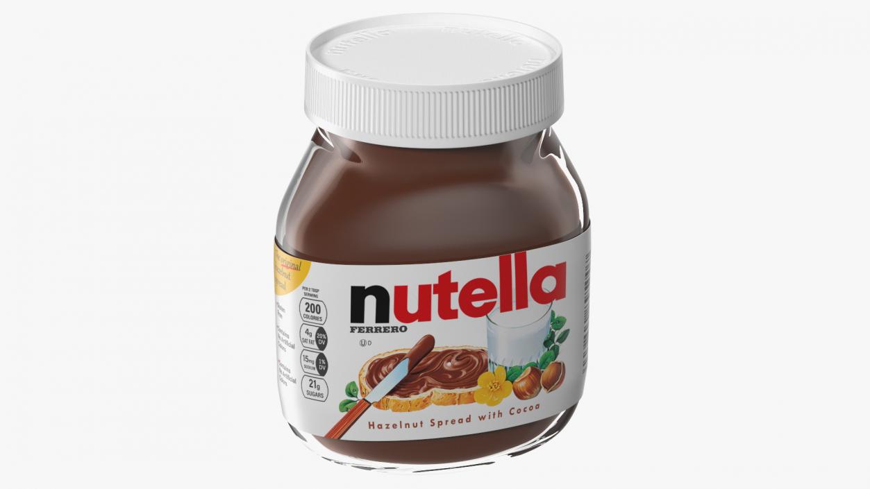 3D Nutella Hazelnut Spread model