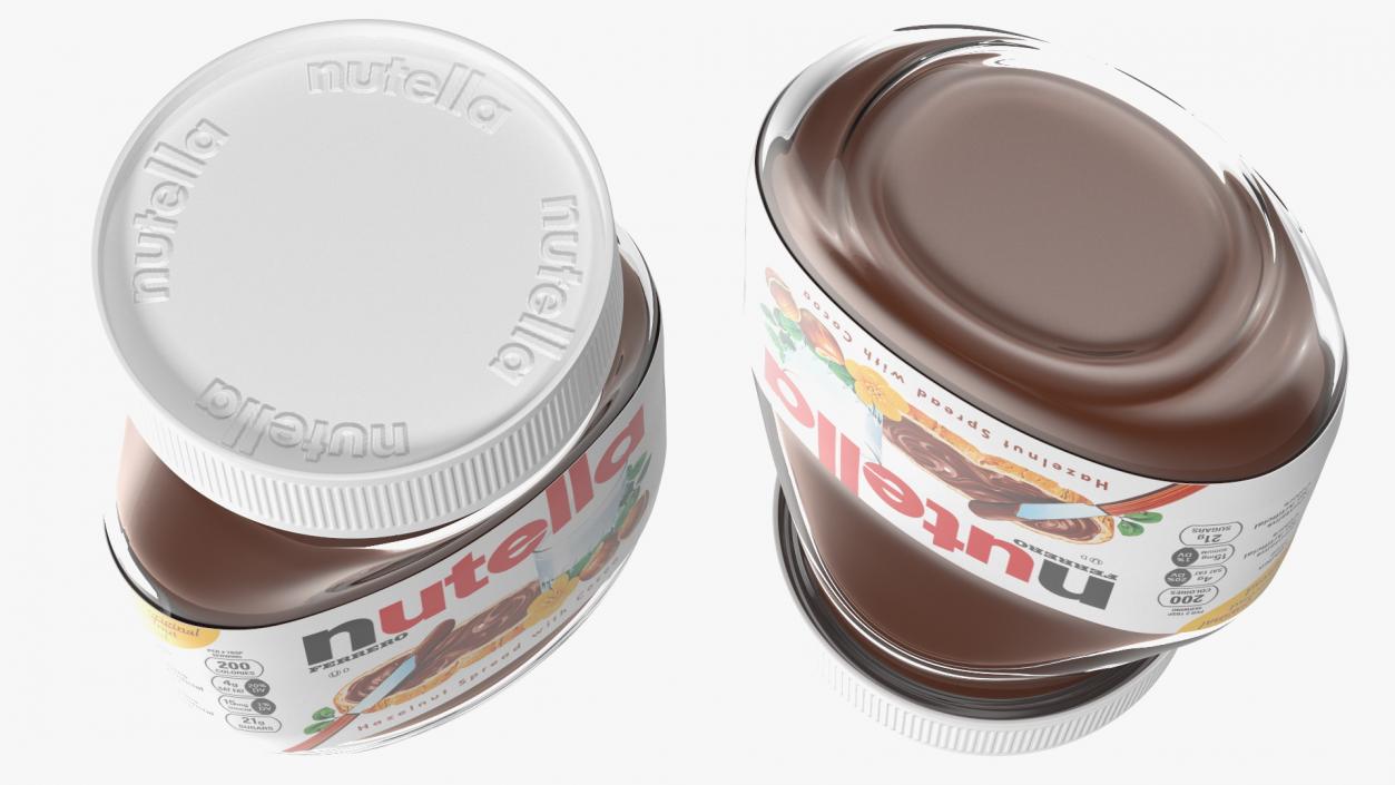 3D Nutella Hazelnut Spread model