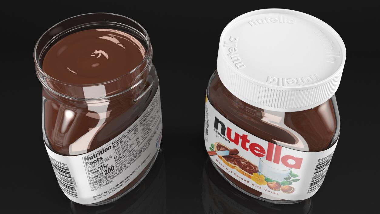 3D Nutella Hazelnut Spread model