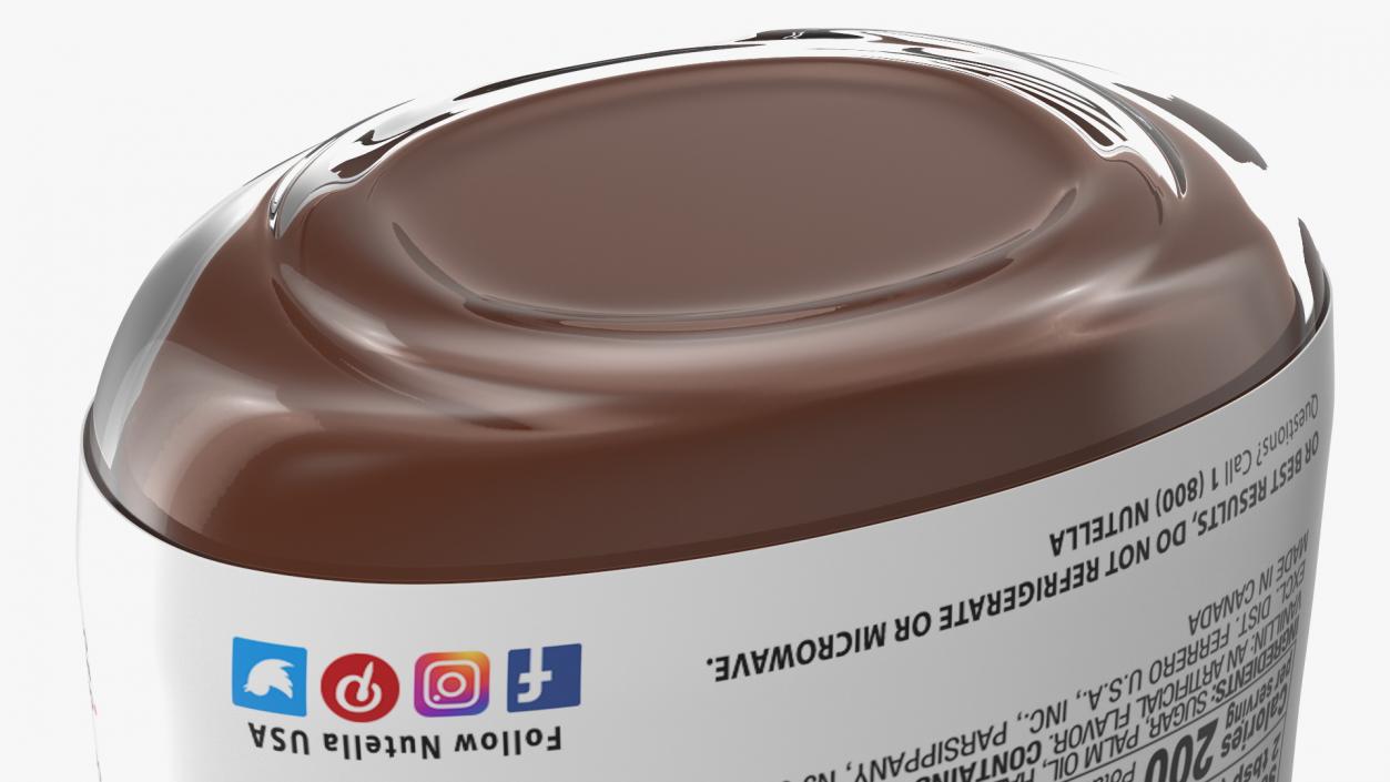 3D Nutella Hazelnut Spread model