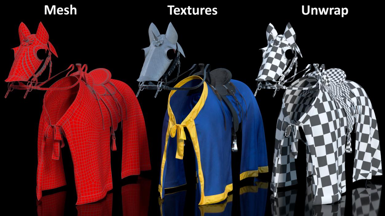 3D Blanket and Horse Armor model