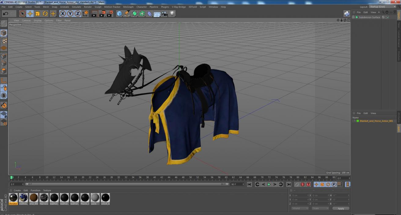 3D Blanket and Horse Armor model