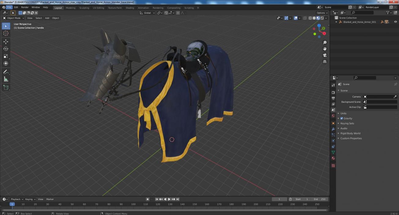 3D Blanket and Horse Armor model