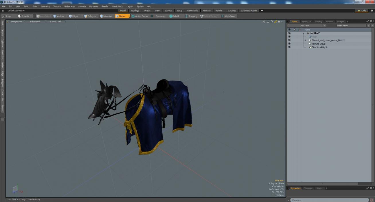 3D Blanket and Horse Armor model