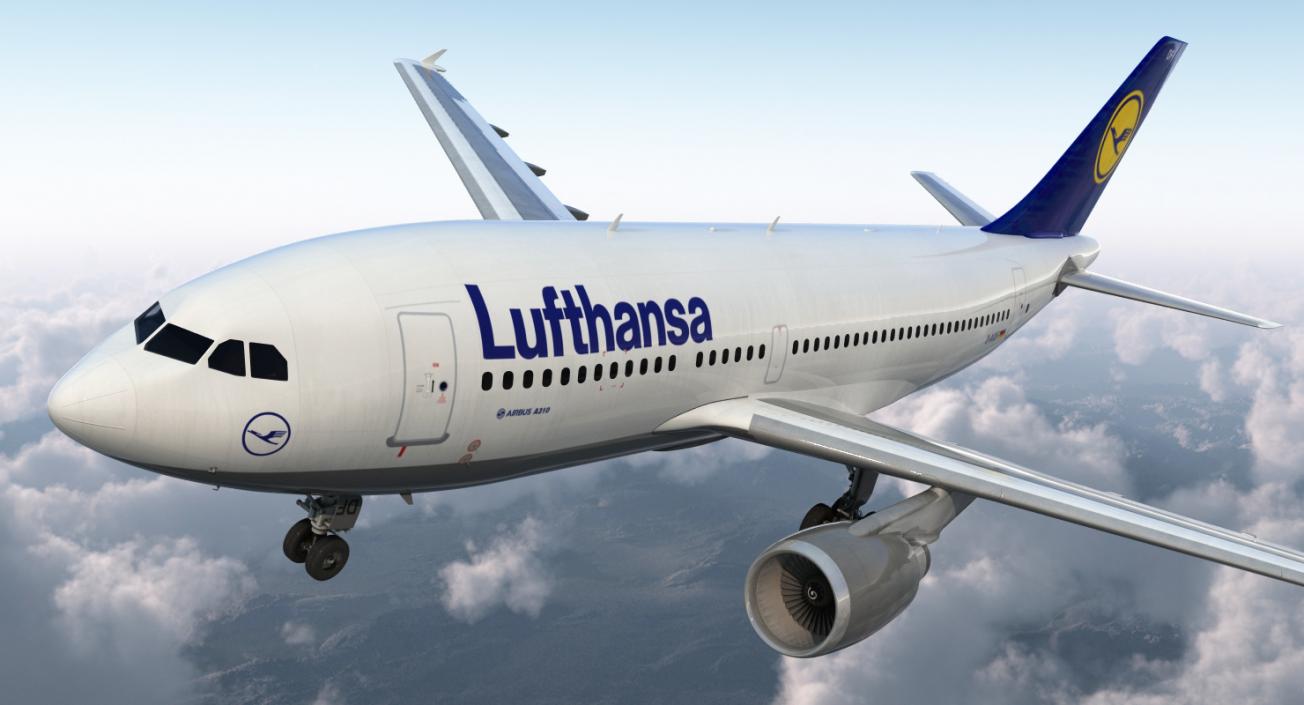 3D model Airbus A310-300 Lufthansa