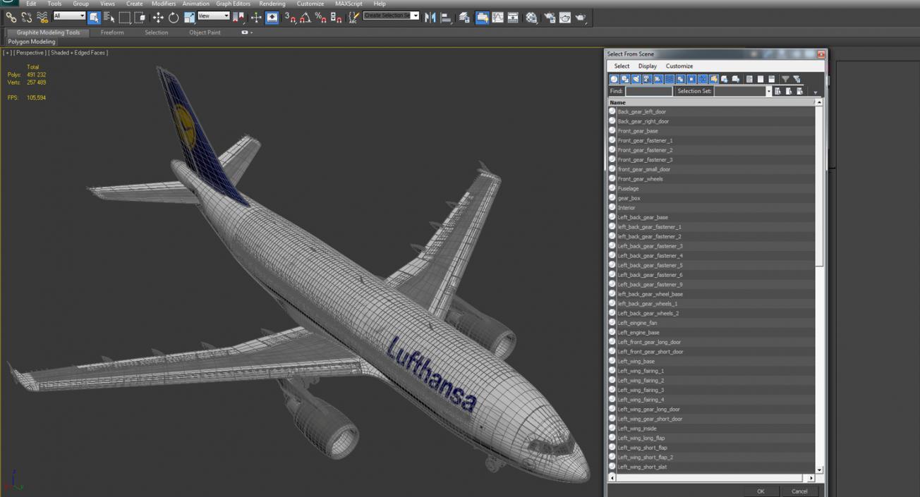 3D model Airbus A310-300 Lufthansa