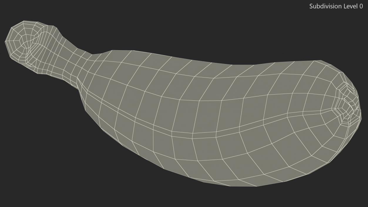 3D model Old Ripe Baby Banana