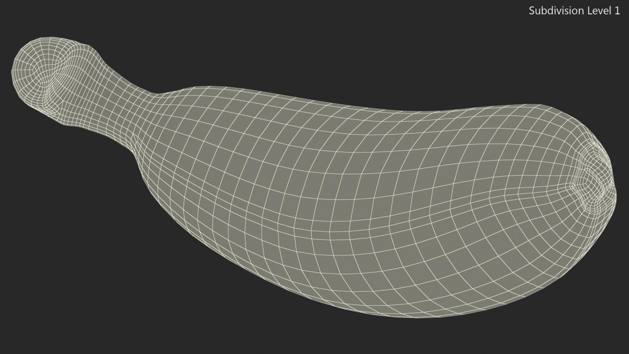 3D model Old Ripe Baby Banana