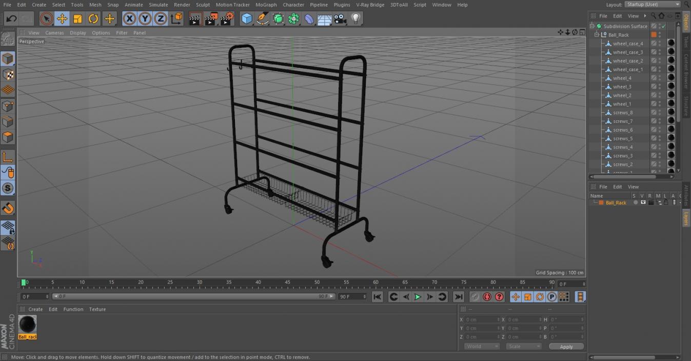 Ball rack 3D model