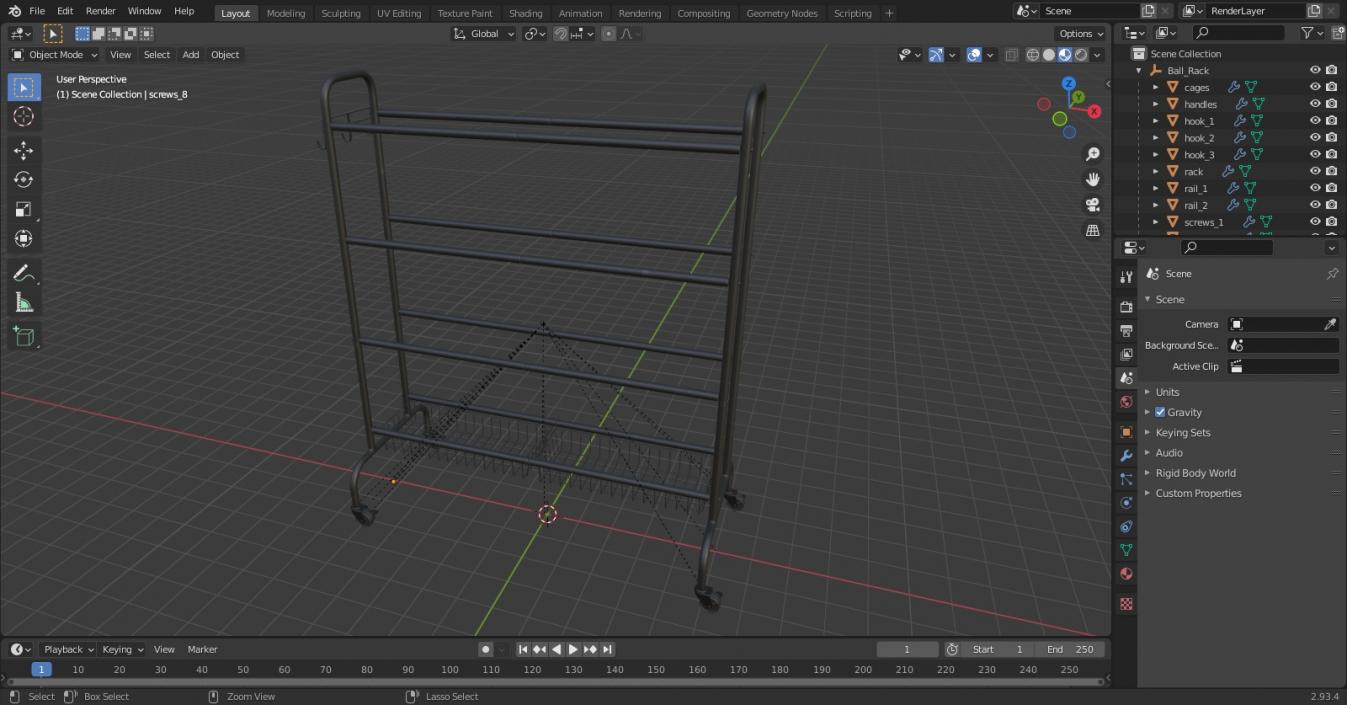 Ball rack 3D model