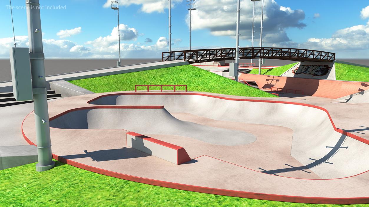 3D model Skateboard Park