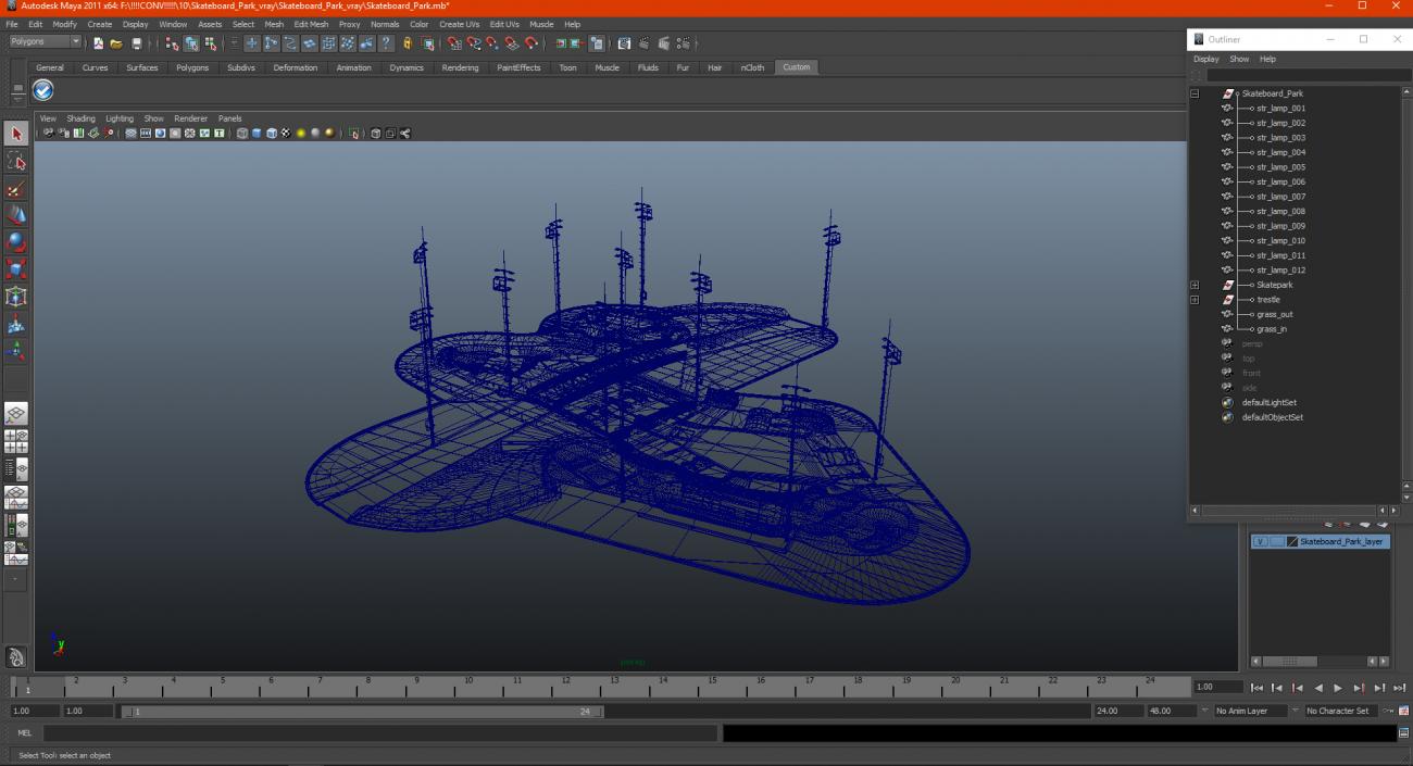 3D model Skateboard Park