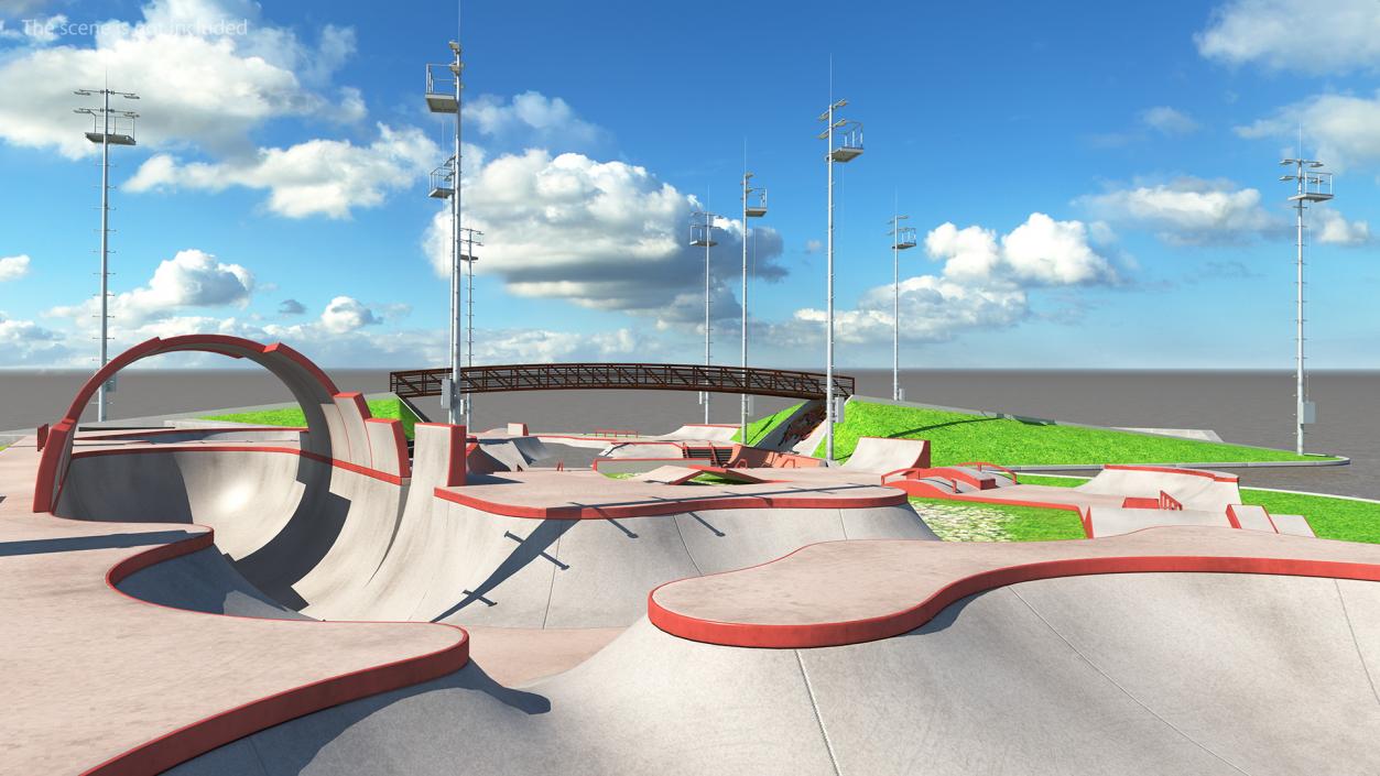 3D model Skateboard Park