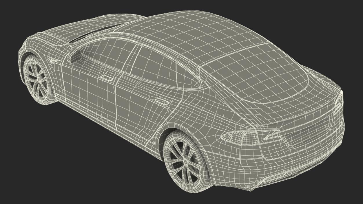 Electric Liftback Sedan Exterior Only 3D