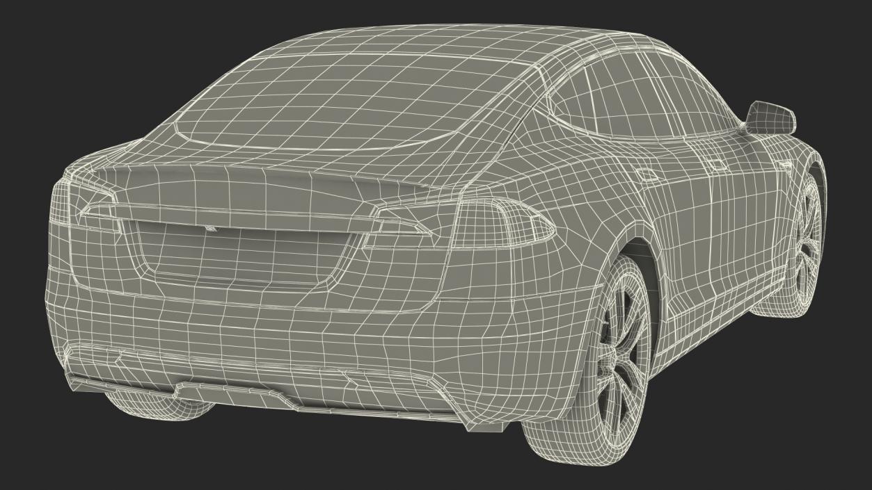 Electric Liftback Sedan Exterior Only 3D