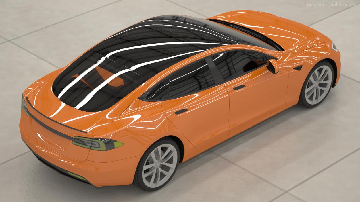 Electric Liftback Sedan Exterior Only 3D