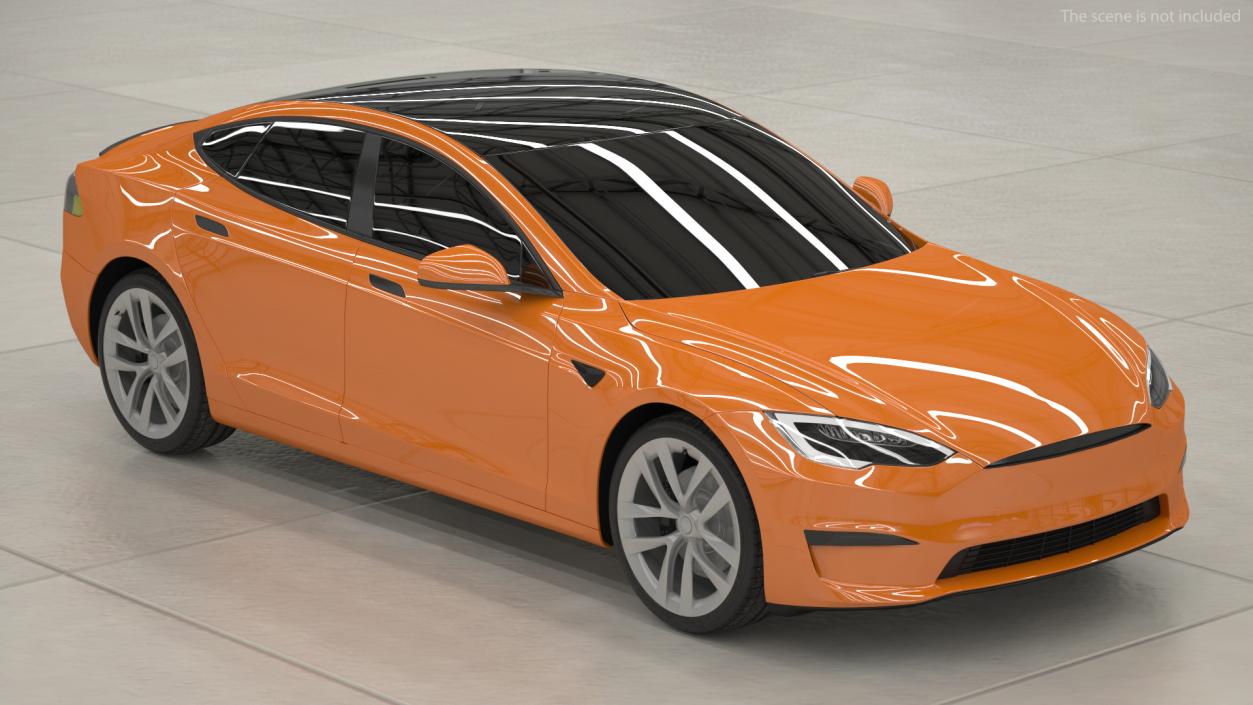 Electric Liftback Sedan Exterior Only 3D