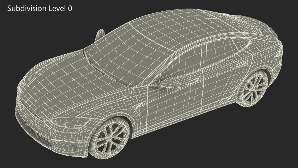 Electric Liftback Sedan Exterior Only 3D