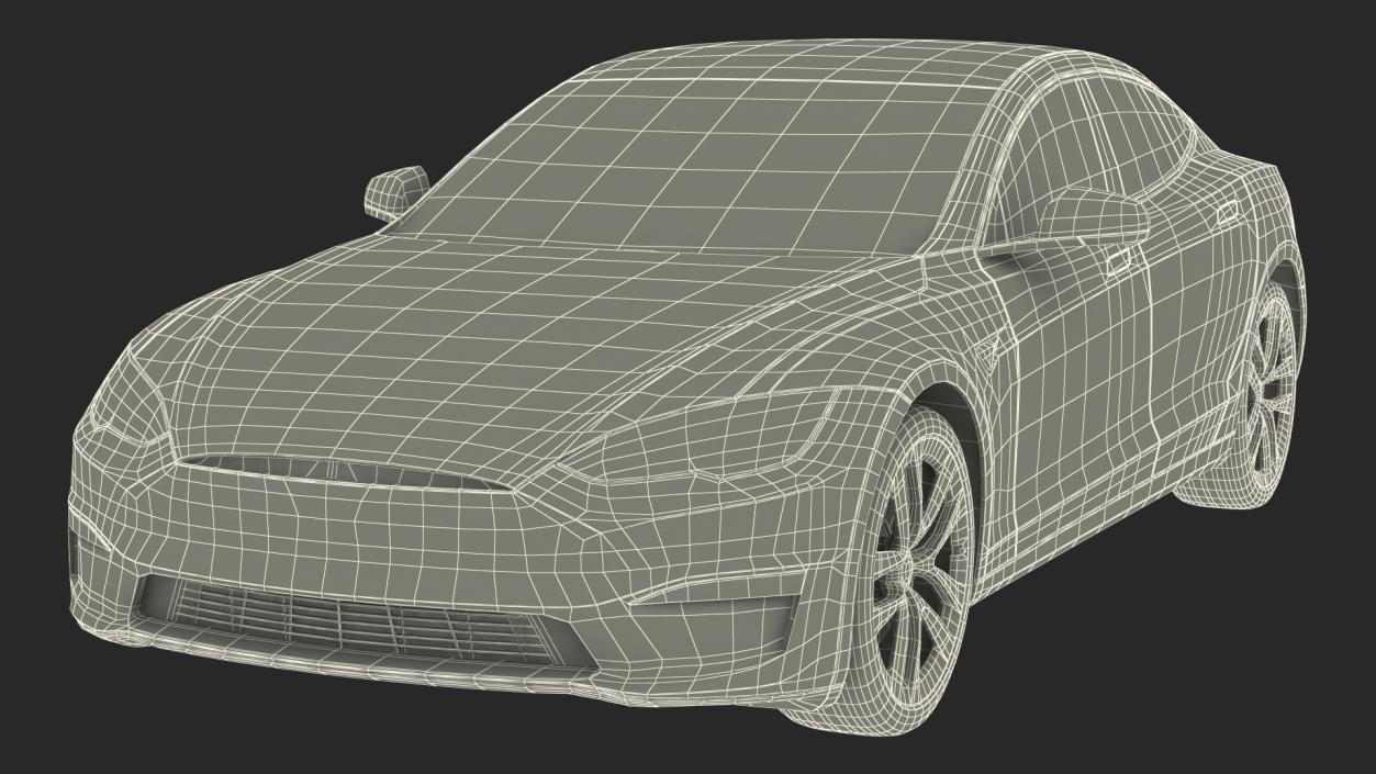 Electric Liftback Sedan Exterior Only 3D