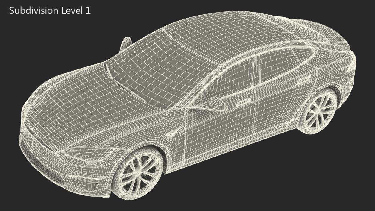 Electric Liftback Sedan Exterior Only 3D