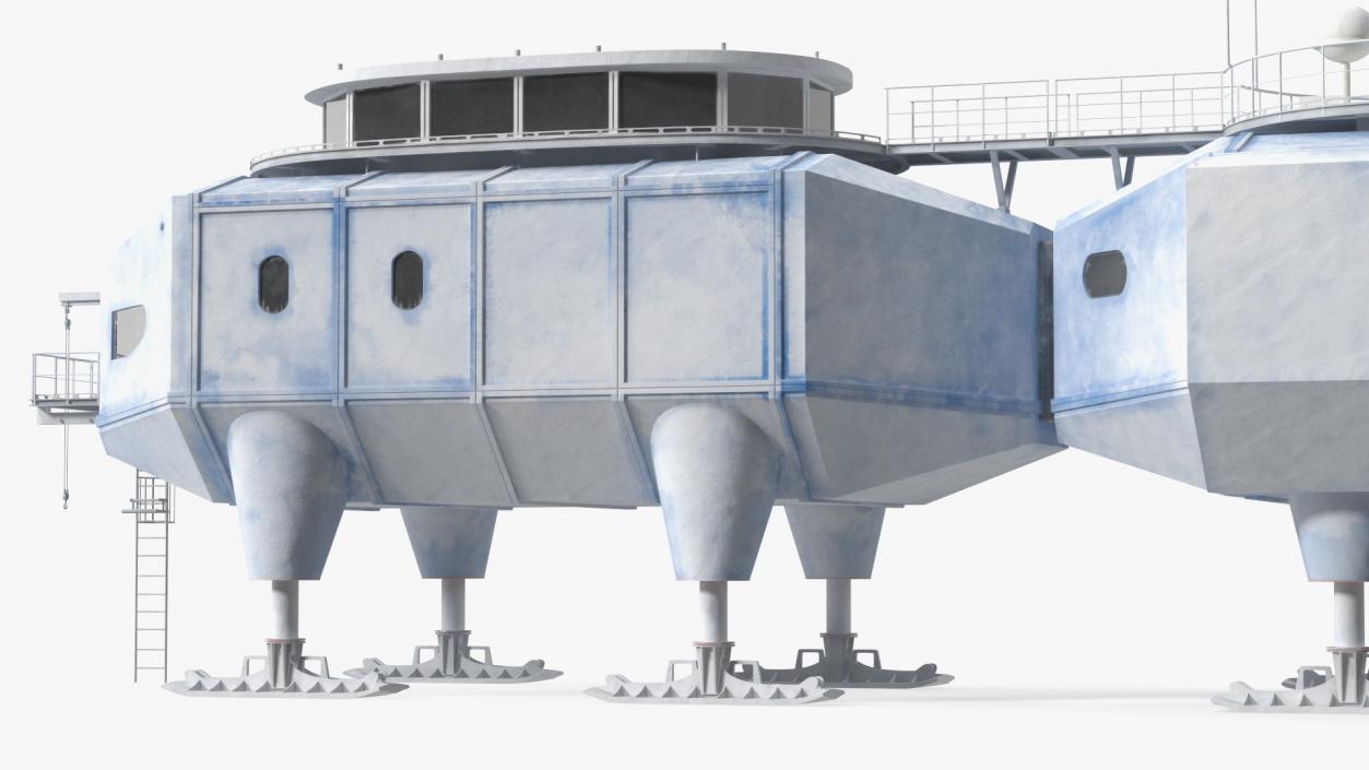 3D model Antarctic Station Halley VI in Snow