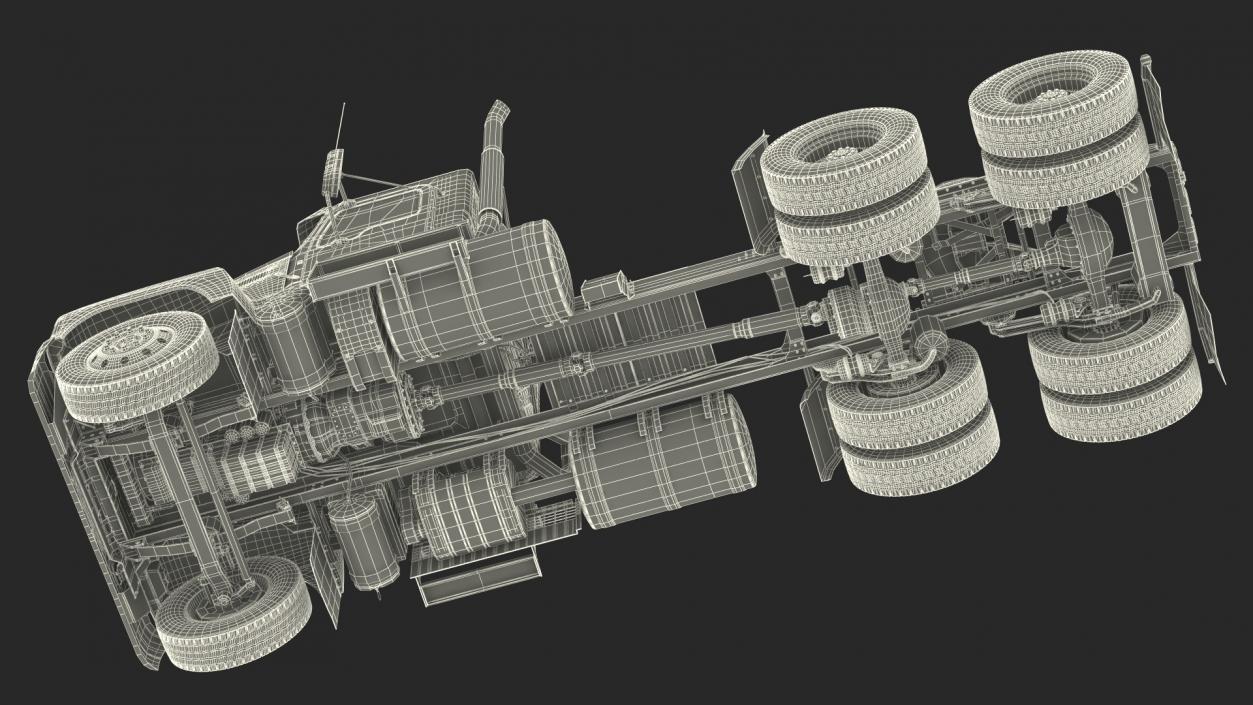 2025 Cab and Chassis Truck White 3D