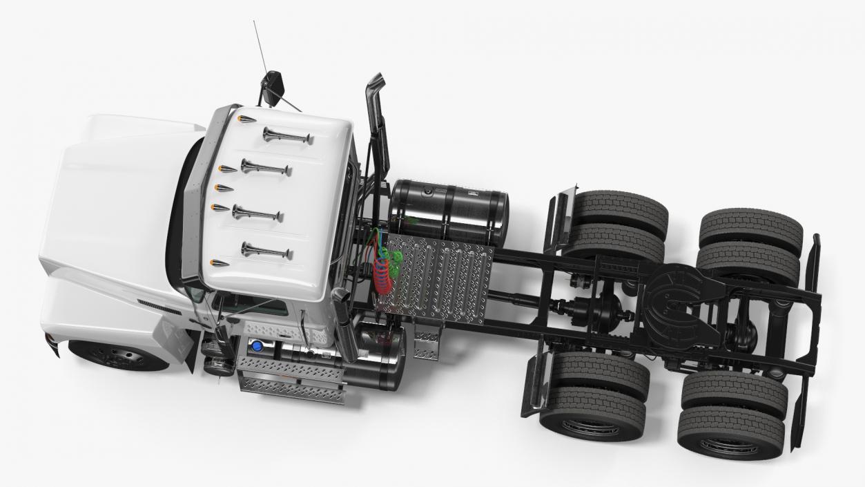 2025 Cab and Chassis Truck White 3D