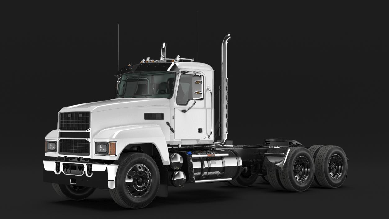 2025 Cab and Chassis Truck White 3D