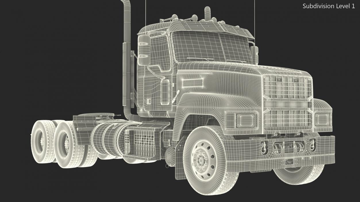 2025 Cab and Chassis Truck White 3D