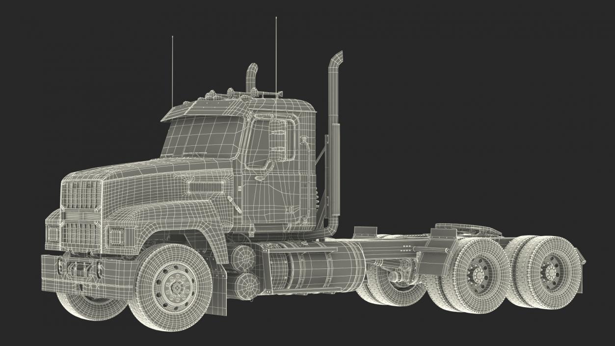 2025 Cab and Chassis Truck White 3D