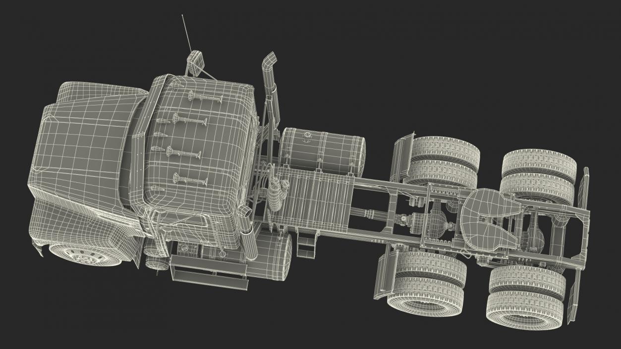 2025 Cab and Chassis Truck White 3D