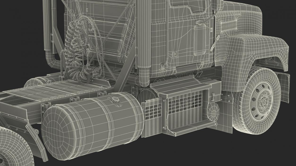 2025 Cab and Chassis Truck White 3D