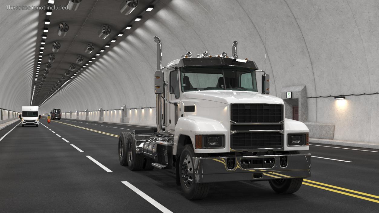 2025 Cab and Chassis Truck White 3D