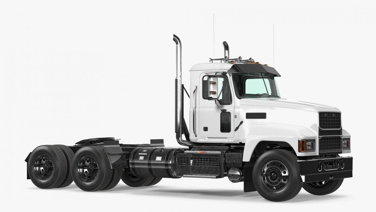 2025 Cab and Chassis Truck White 3D