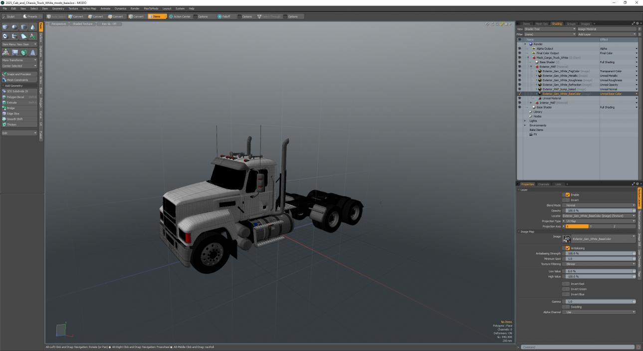 2025 Cab and Chassis Truck White 3D