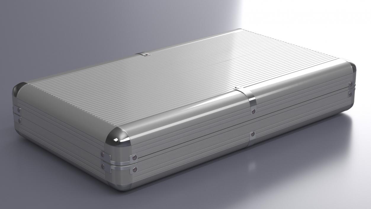 Aluminum Case Full of Euro Money 3D