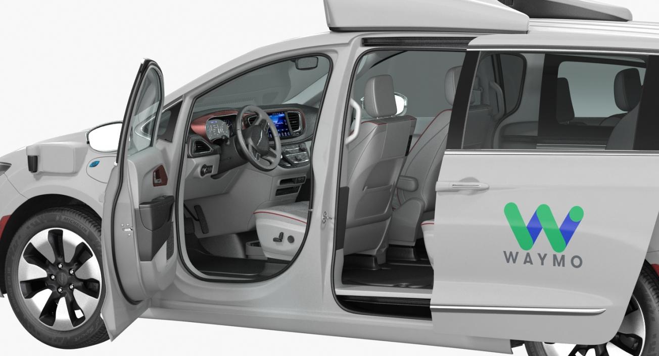 3D Self Driving Minivan Waymo NAIAS 3 Rigged