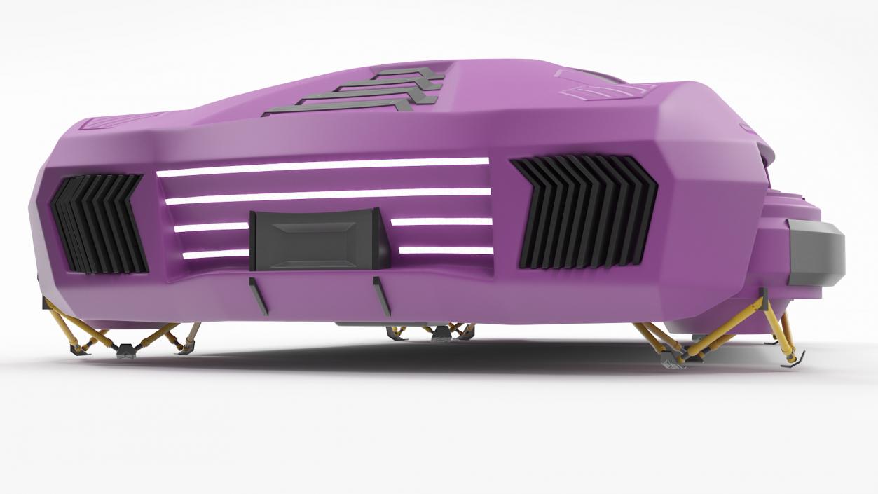 3D Purple Hover Car