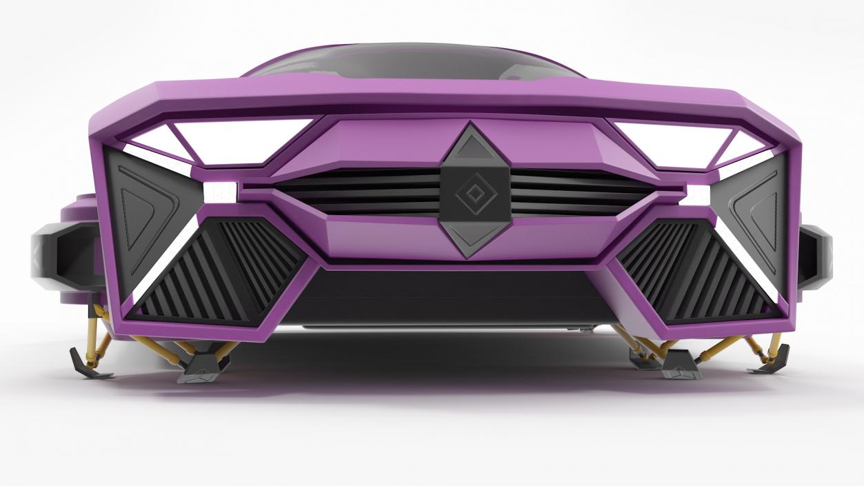 3D Purple Hover Car