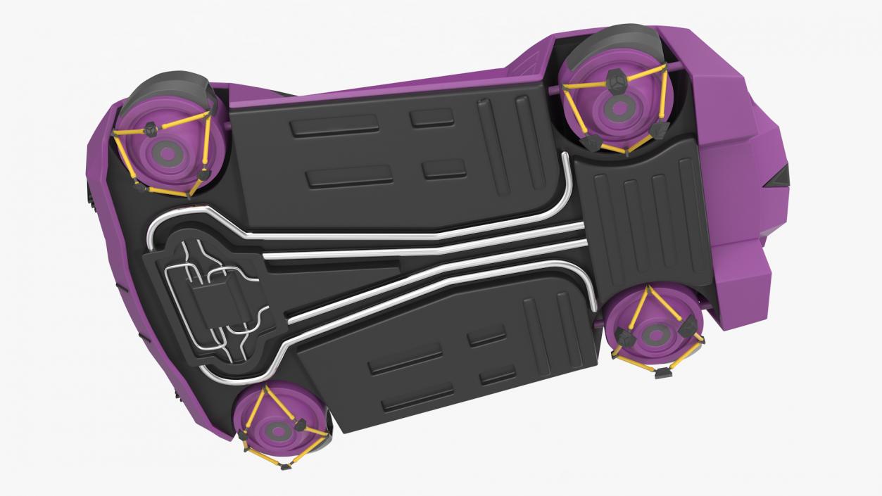 3D Purple Hover Car