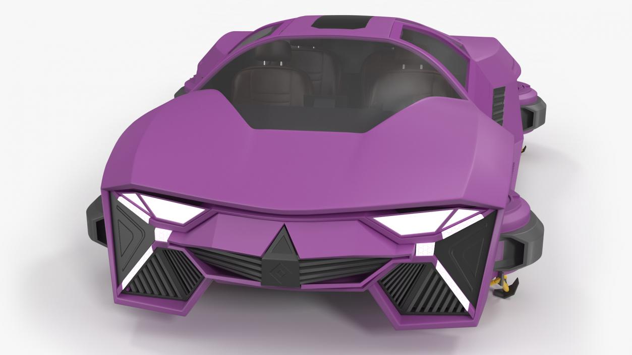 3D Purple Hover Car