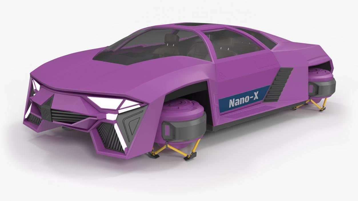 3D Purple Hover Car