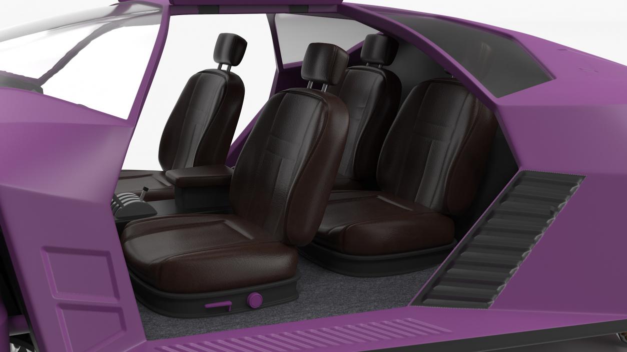 3D Purple Hover Car